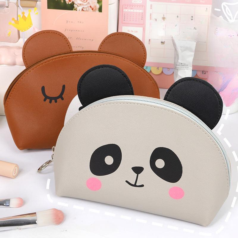 Cartoon Panda Toiletry Bag Zipper Make Up Coin Purse Waterproof Organizer