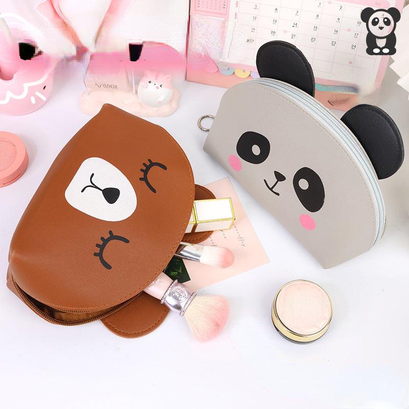 Cartoon Panda Toiletry Bag Zipper Make Up Coin Purse Waterproof Organizer