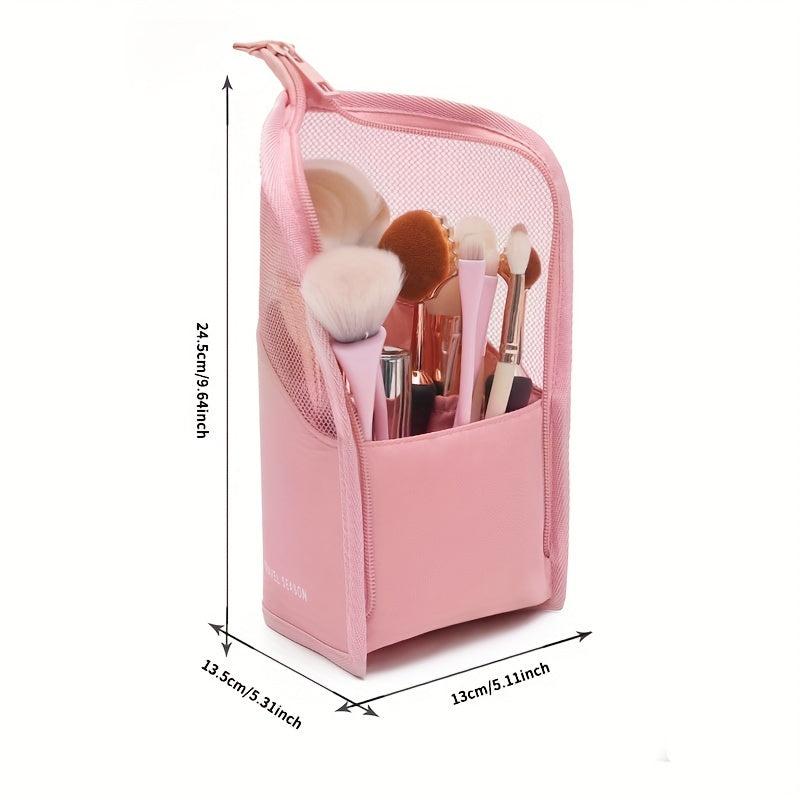 Makeup Brush Organizer Bag Travel Makeup Brushes Holder Stand up Makeup Cup