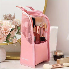 Makeup Brush Organizer Bag Travel Makeup Brushes Holder Stand up Makeup Cup