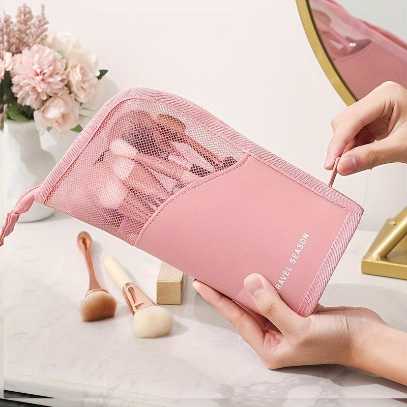 Makeup Brush Organizer Bag Travel Makeup Brushes Holder Stand up Makeup Cup
