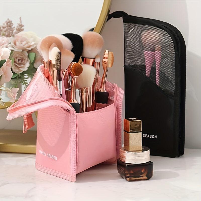 Makeup Brush Organizer Bag Travel Makeup Brushes Holder Stand up Makeup Cup