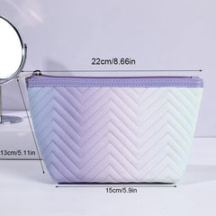 Large Capacity Gradient Makeup Bag Colorful Storage Travel Portable Zipper Bag