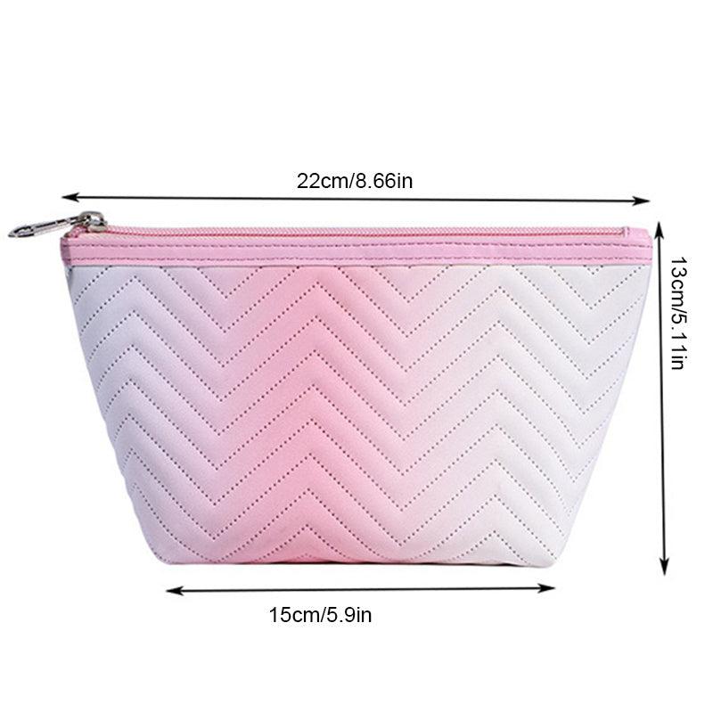 Large Capacity Gradient Makeup Bag Colorful Storage Travel Portable Zipper Bag