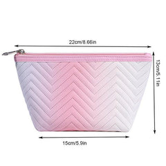 Large Capacity Gradient Makeup Bag Colorful Storage Travel Portable Zipper Bag