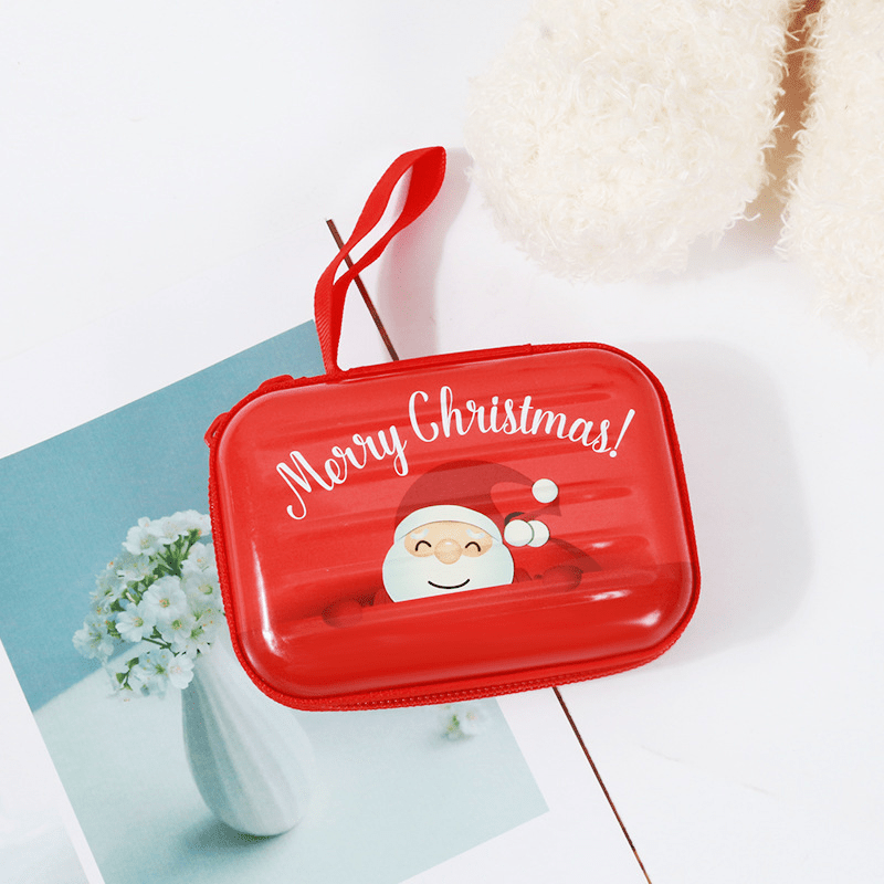 Christmas Square Tinplate Coin Purse Creative Card Storage Bag