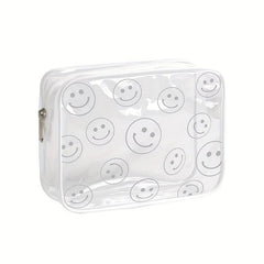 Smile Face Clear Makeup Bag Transparent PVC Waterproof Toiletry Organizer