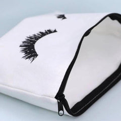 Canvas Eyelash Makeup Bag for Travel and Storage