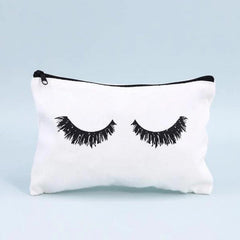 Canvas Eyelash Makeup Bag for Travel and Storage