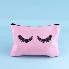 Canvas Eyelash Makeup Bag for Travel and Storage