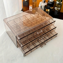 3-Drawer Jewelry Organizer Rings Earrings Holder Clear Box Gift