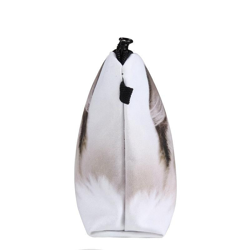 Stylish Cat Pattern Travel Makeup Bag