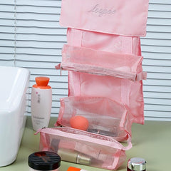 4 in 1 Detachable Makeup Pouch Organizer with Removable Dividers