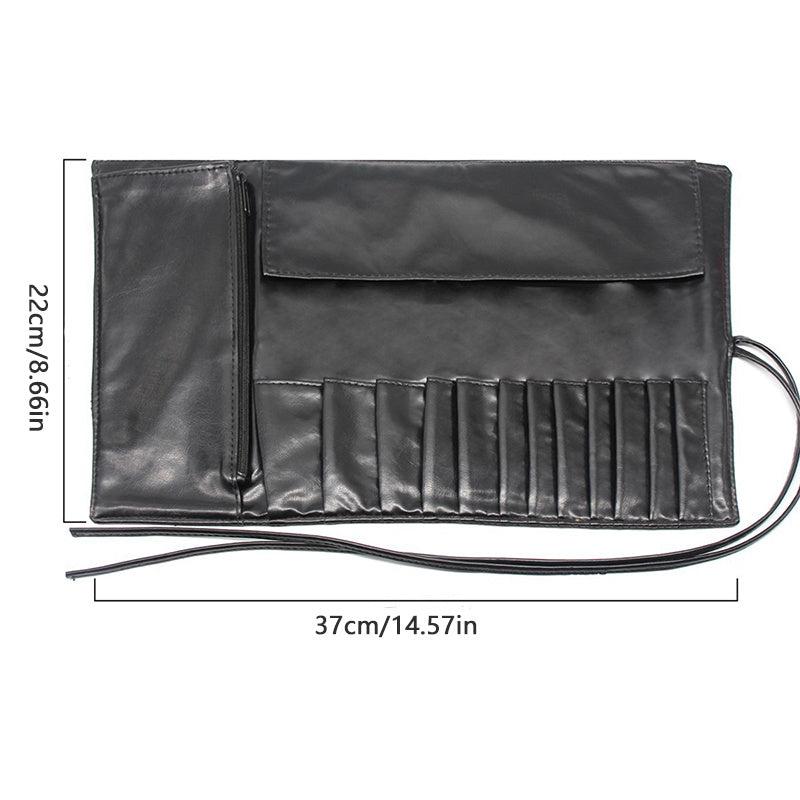 Makeup Brush Holder Organizer Rolling Case Pouch For Travel