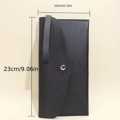 Makeup Brush Bag Portable Travel PU Leather Clutch Makeup Bag