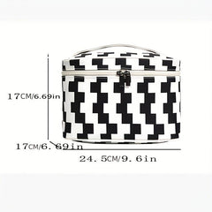 Portable Large Capacity Cosmetic Bag with Handle for Toiletries