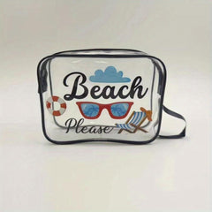 Printed Cosmetic Bag Transparent PVC Toiletry Bag Waterproof Travel Storage