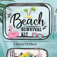Printed Cosmetic Bag Transparent PVC Toiletry Bag Waterproof Travel Storage