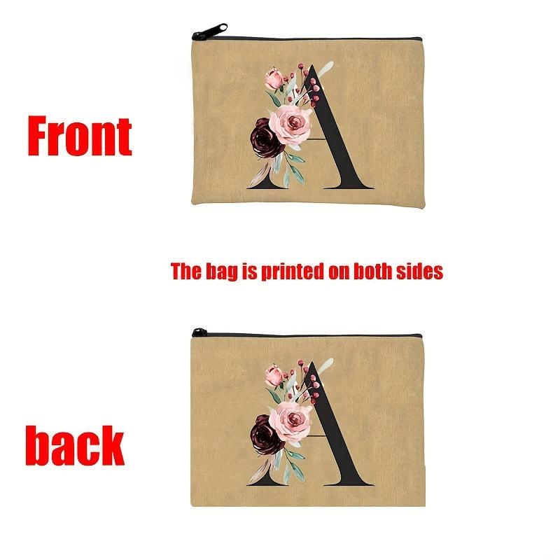 Floral Print Cosmetic Bag Bridesmaid Makeup Case Organizer