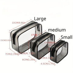Clear Travel Toiletry Bag Waterproof Makeup Organizer Bags Set For Men And Women