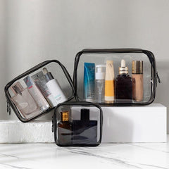 Clear Travel Toiletry Bag Waterproof Makeup Organizer Bags Set For Men And Women