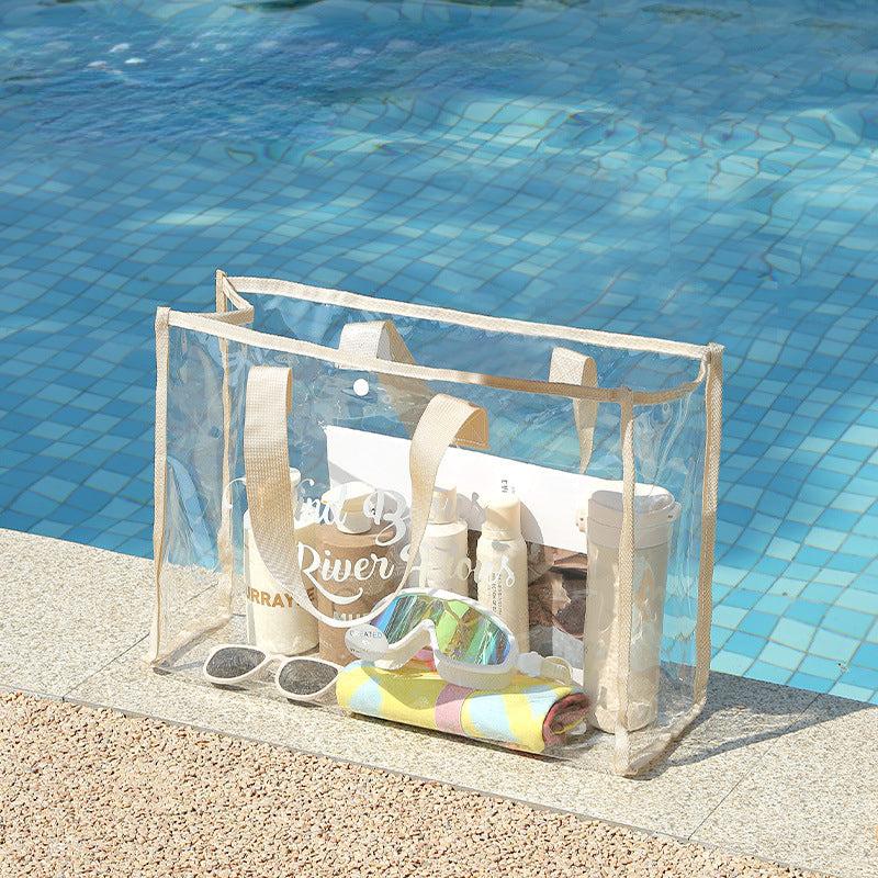 Portable Waterproof Makeup Bag with Handle for Swimming
