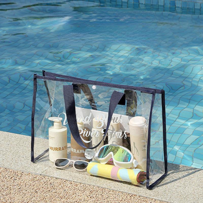 Portable Waterproof Makeup Bag with Handle for Swimming