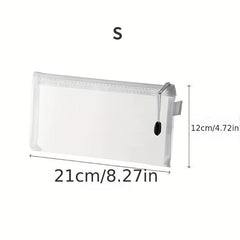 10pcs S M L Mesh Zipper Makeup Pouch Waterproof Zip File Folders