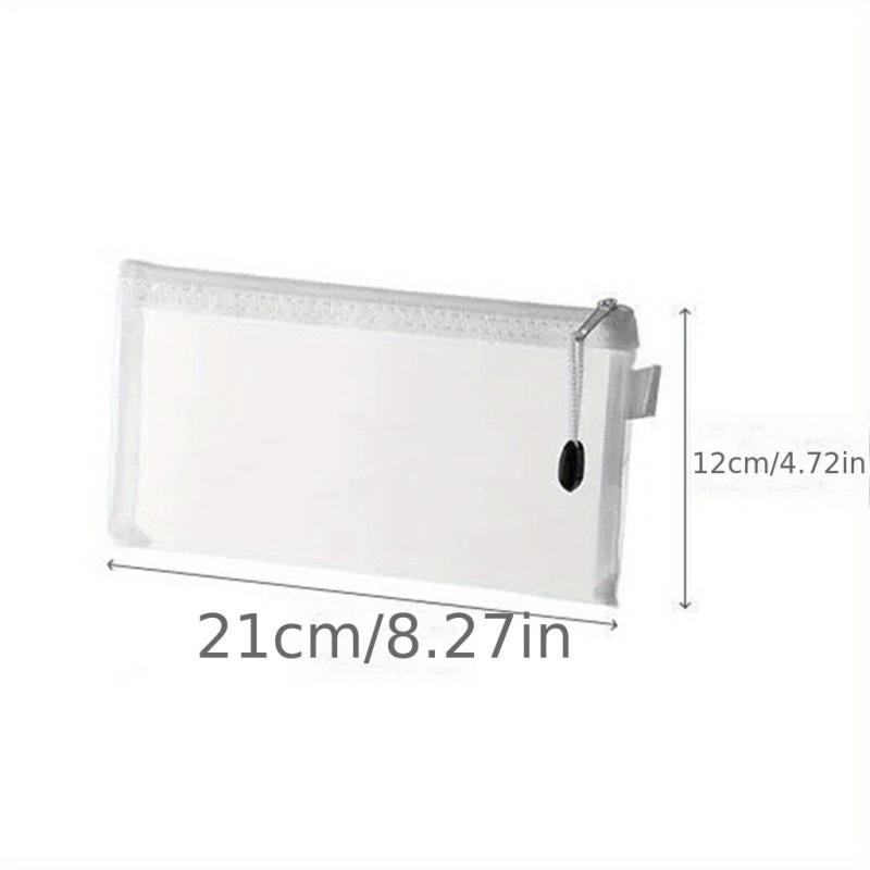 10pcs S M L Mesh Zipper Makeup Pouch Waterproof Zip File Folders