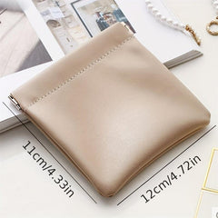 Small Makeup Pouch Waterproof PU Leather Mini Pouch For Cosmetics Jewelry