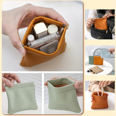 Small Makeup Pouch Waterproof PU Leather Mini Pouch For Cosmetics Jewelry