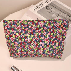 Vintage Floral Cosmetic Bag Large Capacity Travel Toiletry Bags
