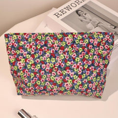 Vintage Floral Cosmetic Bag Large Capacity Travel Toiletry Bags