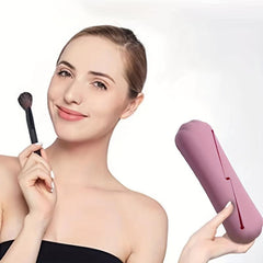 Travel Makeup Brush Holder Portable Silicone Case Bag