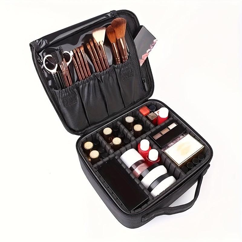 Professional Travel Makeup Train Case Large Capacity Cosmetic Organizer Bag