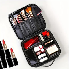 Professional Travel Makeup Train Case Large Capacity Cosmetic Organizer Bag
