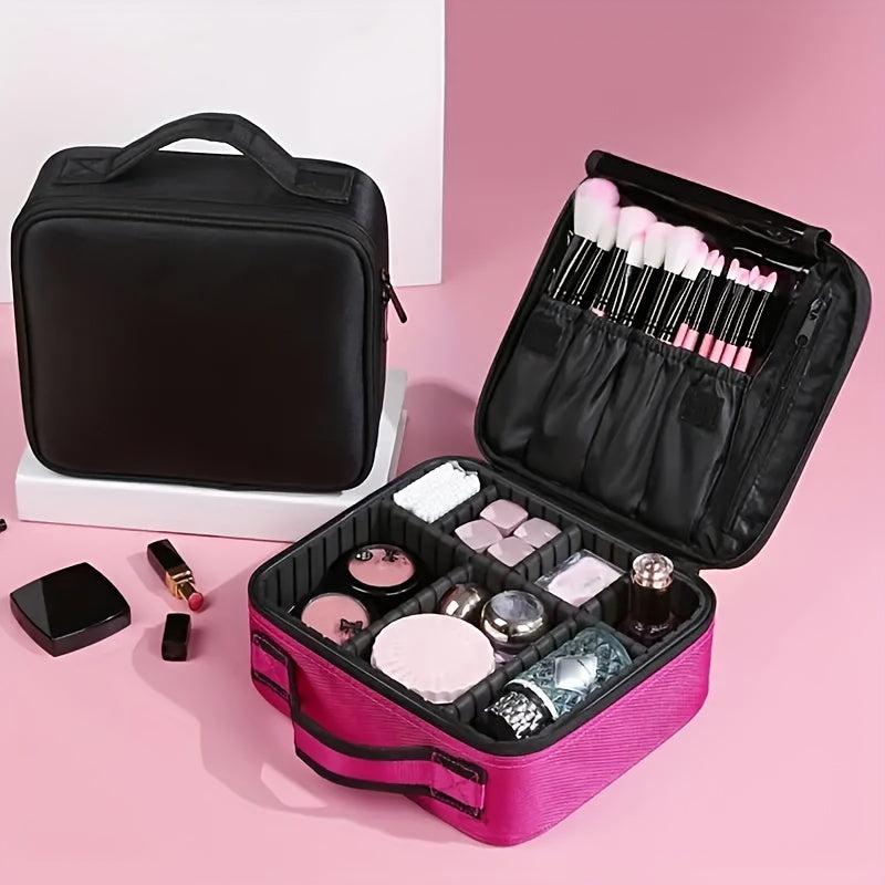 Professional Travel Makeup Train Case Large Capacity Cosmetic Organizer Bag
