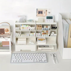 Plastic Makeup Storage Case Desk Organizer