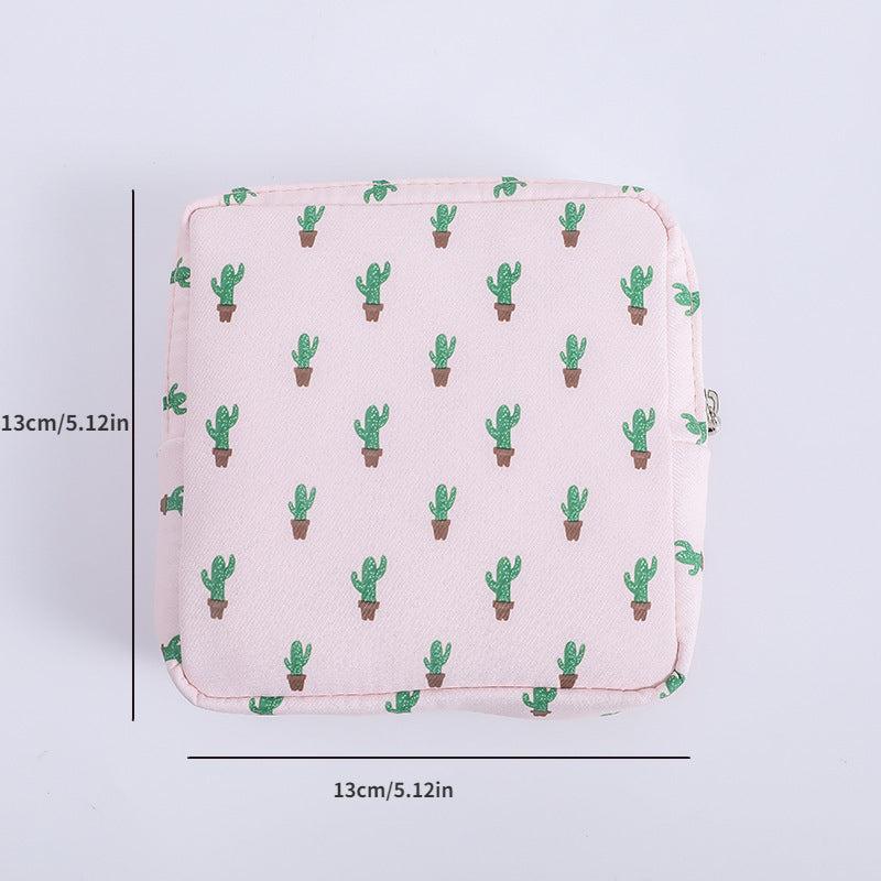 Travel Cosmetic Bag for Women - Organize Makeup Lipstick Sanitary Napkins