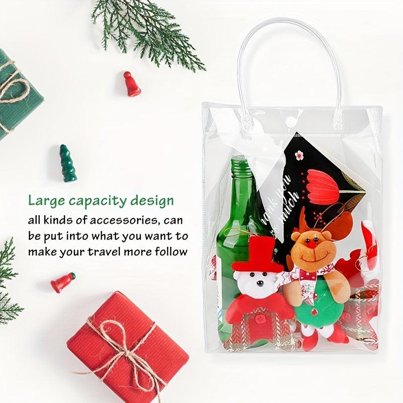 Clear Makeup Bag With Handle Transparent Toiletry Bag Gift Wrap Tote Bag