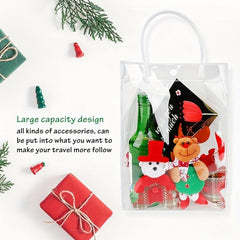 Clear Makeup Bag With Handle Transparent Toiletry Bag Gift Wrap Tote Bag