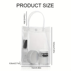 Clear Makeup Bag With Handle Transparent Toiletry Bag Gift Wrap Tote Bag
