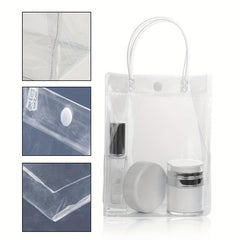 Clear Makeup Bag With Handle Transparent Toiletry Bag Gift Wrap Tote Bag