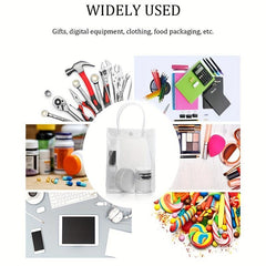 Clear Makeup Bag With Handle Transparent Toiletry Bag Gift Wrap Tote Bag