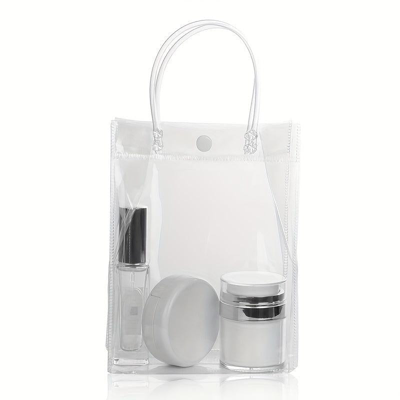 Clear Makeup Bag With Handle Transparent Toiletry Bag Gift Wrap Tote Bag