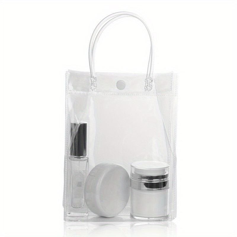 Clear Makeup Bag With Handle Transparent Toiletry Bag Gift Wrap Tote Bag