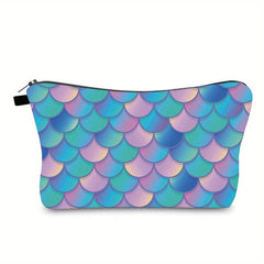 Double Sided Mermaid Makeup Bag Waterproof Travel Cosmetic Zipper Pouch