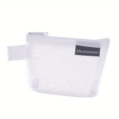Portable Mesh Storage Bag Zipper Pouch Toiletry Bag Cosmetic Bag