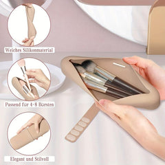 Silicone Makeup Brush Holder Waterproof Case for Women and Girls