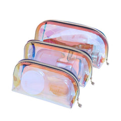 Waterproof Colorful TPU Makeup Bag Roomy Zipper Cosmetic Bag Travel Beauty Case